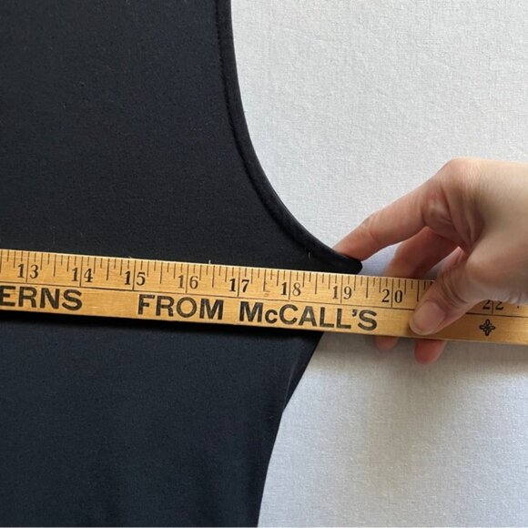 Icone Simone tie front midi sleeveless black midi dress Sz M - Picture 10 of 12